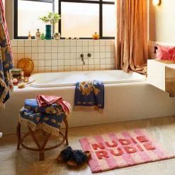 Fashion Sage & Clare Sage & Clare Ira Nudie Rudie Bath Mat - Posy
