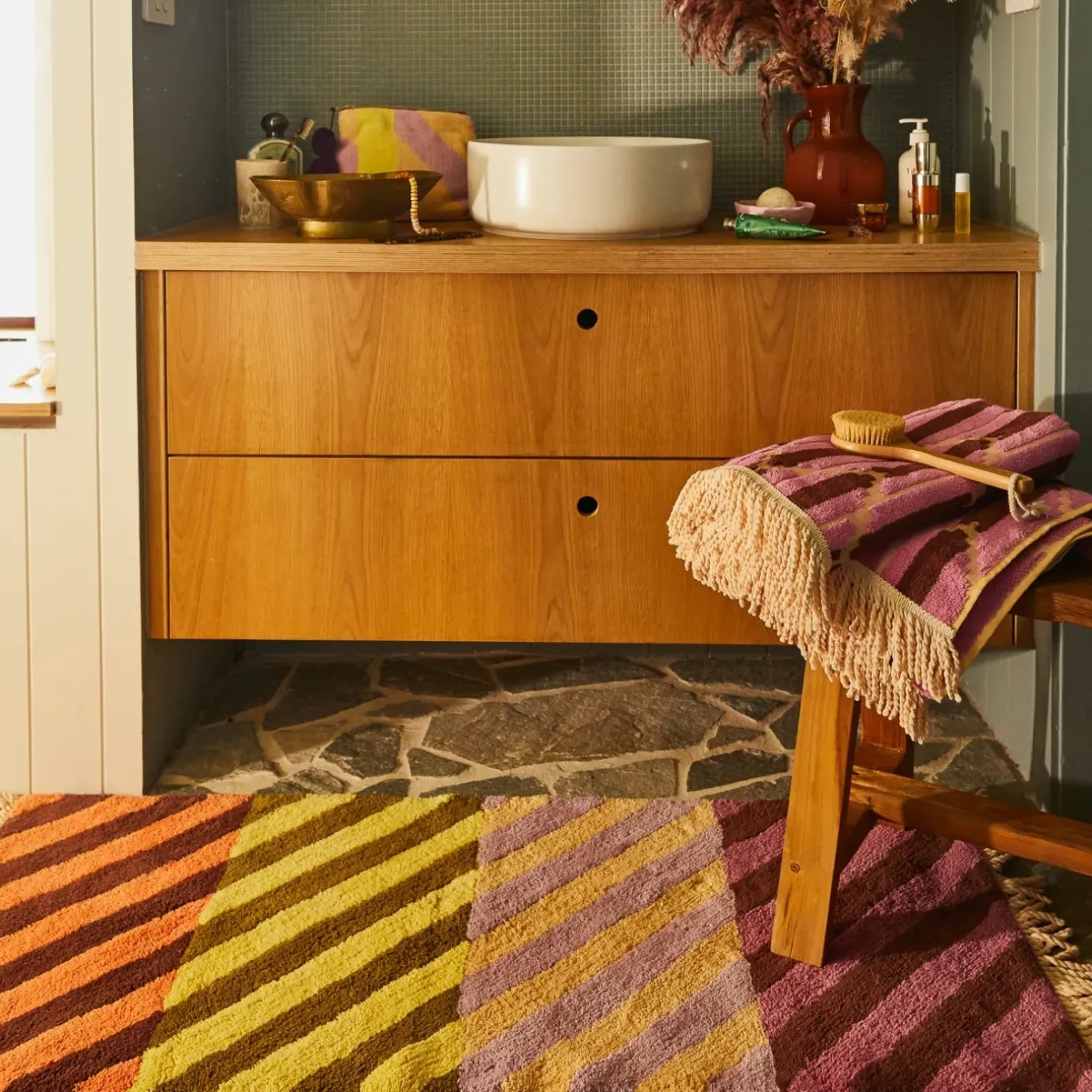 Discount Sage & Clare Sage & Clare Jarita Bath Runner