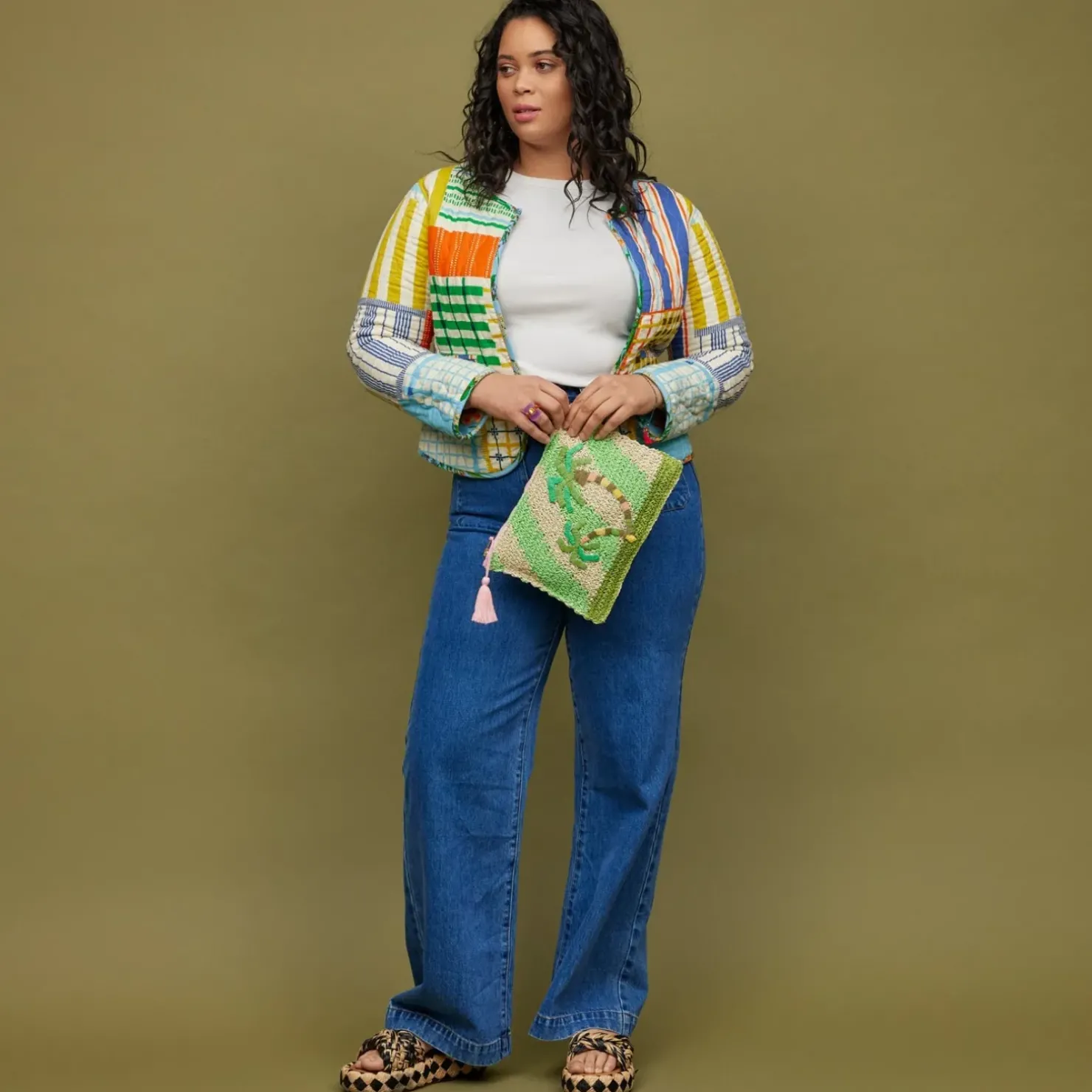 Hot Sage & Clare Sage & Clare San Carlos Raffia Clutch