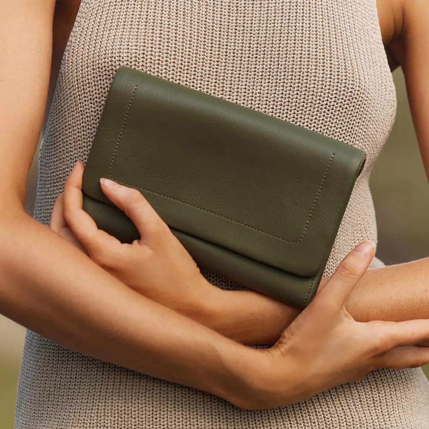 Clearance Status Anxiety Remnant Wallet - Khaki