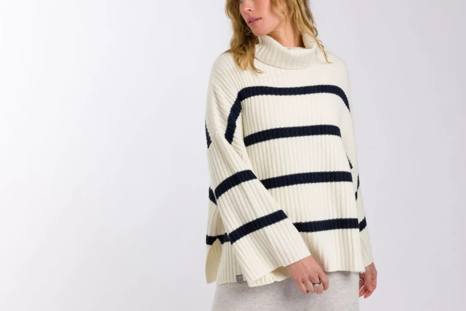 Best Talamaya Divine Rib Pullover - Starling Stripe