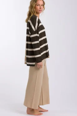Best Talamaya Hinterland Stripe Pullover - Sable Combo