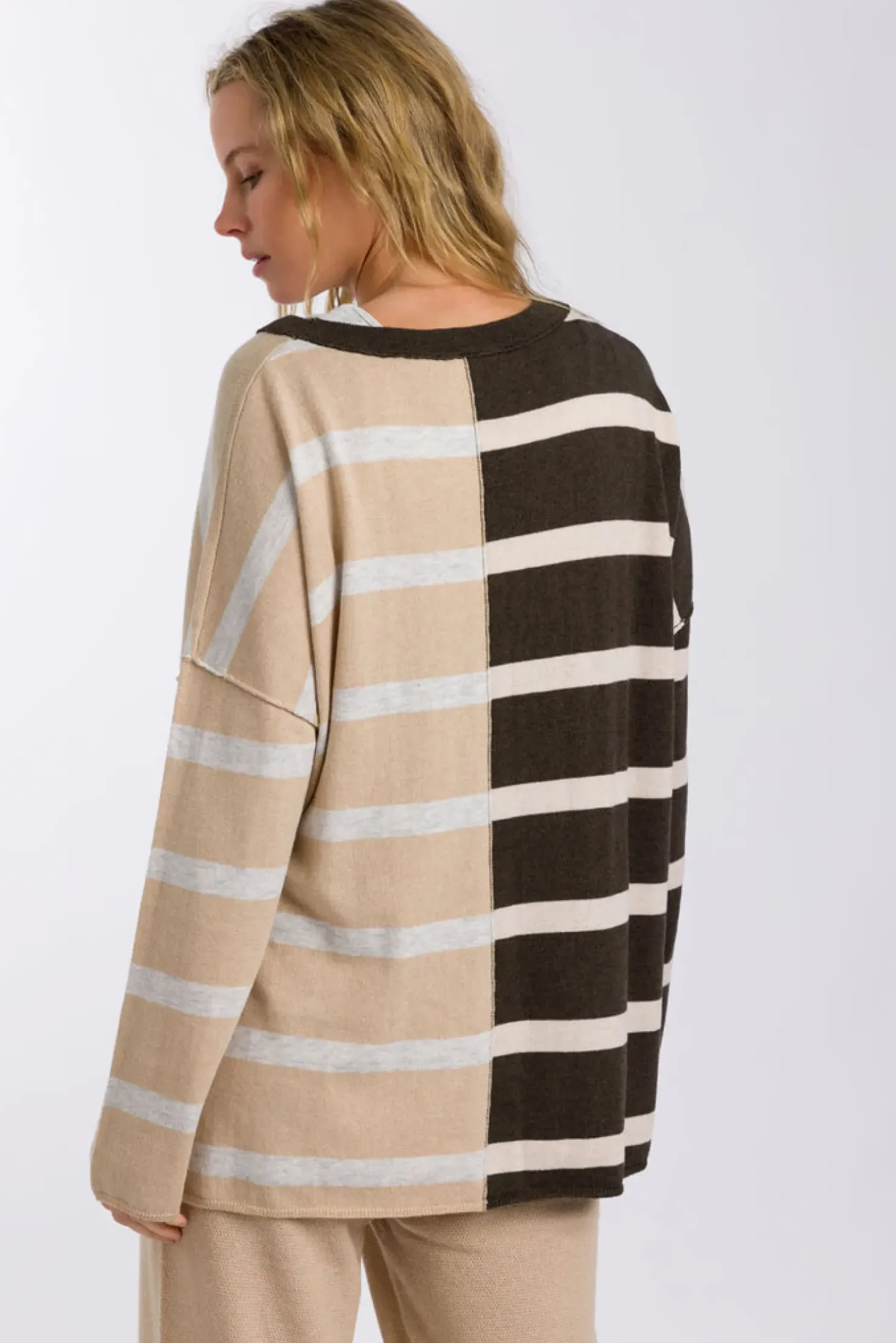 Best Talamaya Hinterland Stripe Pullover - Sable Combo