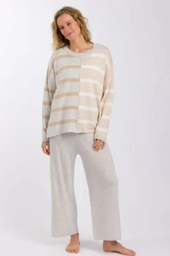 New Talamaya Hinterland Stripe Pullover - Sawdust