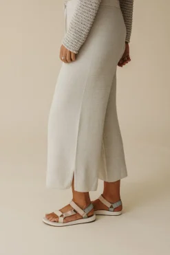 Sale Talamaya Retreat Cotton Twist Pant - Silver & Salt