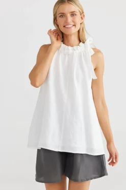 Hot The Shanty Lucia Top - White