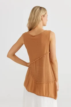 Fashion The Shanty Milano Knit Singlet - Tan