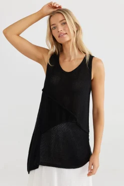 New The Shanty Milano Knit Singlet - Black