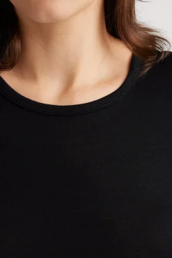 Online Toorallie Crew Merino Tee - Black