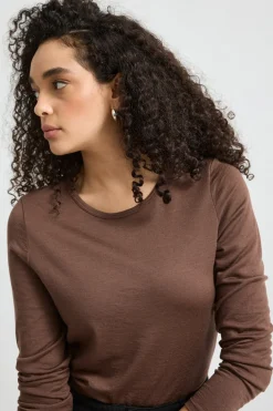 New Toorallie Crew Merino Tee - Espresso