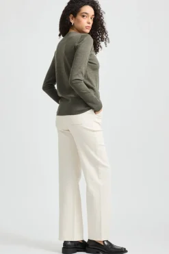 Fashion Toorallie Fine Merino Crew - Bay Leaf