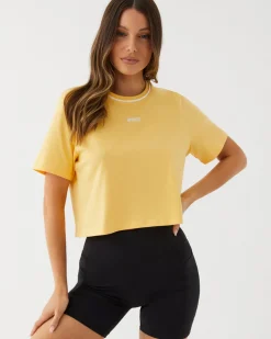 Best Upstate Evolve Cropped Tee- Pina Colada