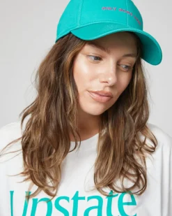 Discount Upstate Side Line Cap- Galactic Good Vibes Green