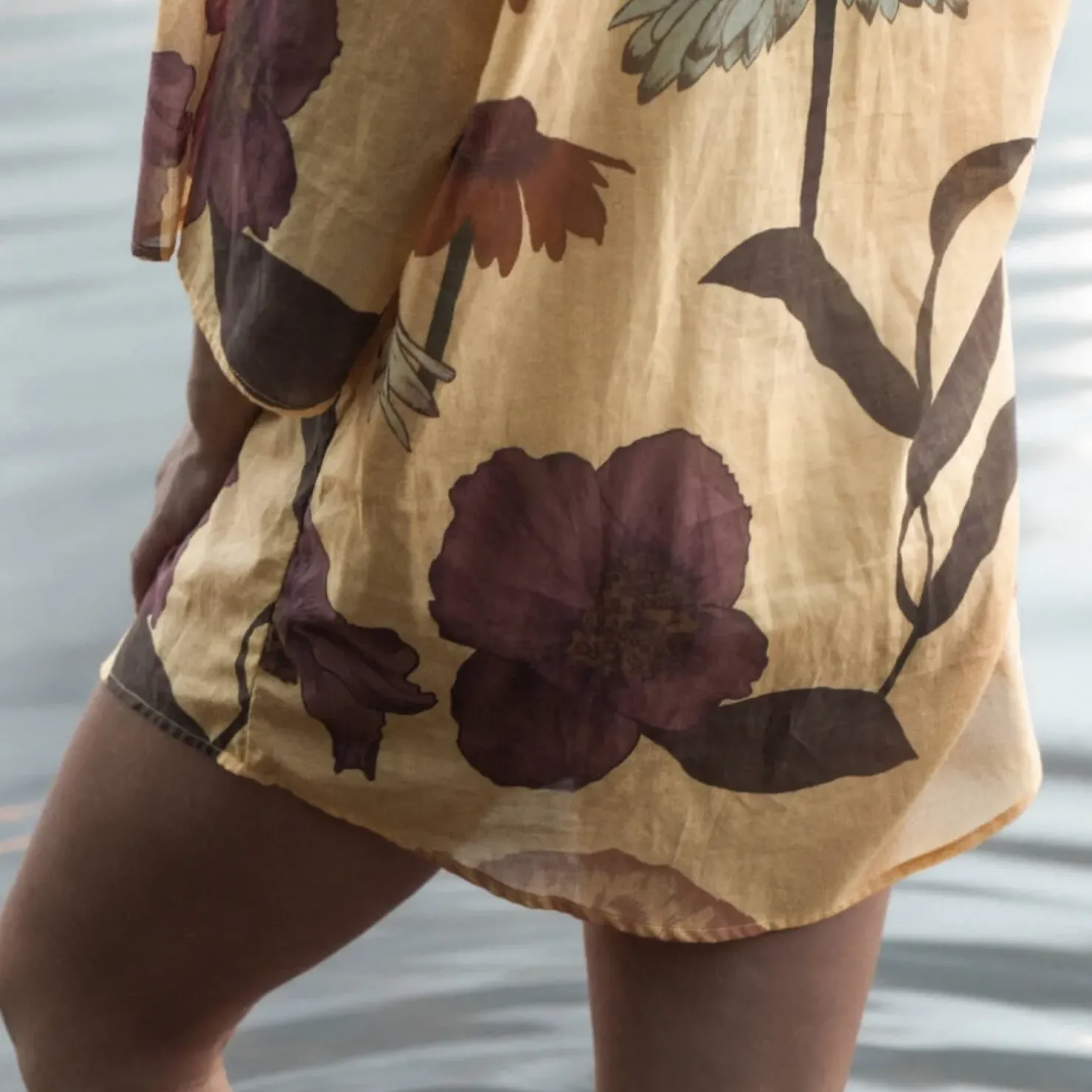 Sale Wandering Folk Glades Over Swim Shirt - Chamomile
