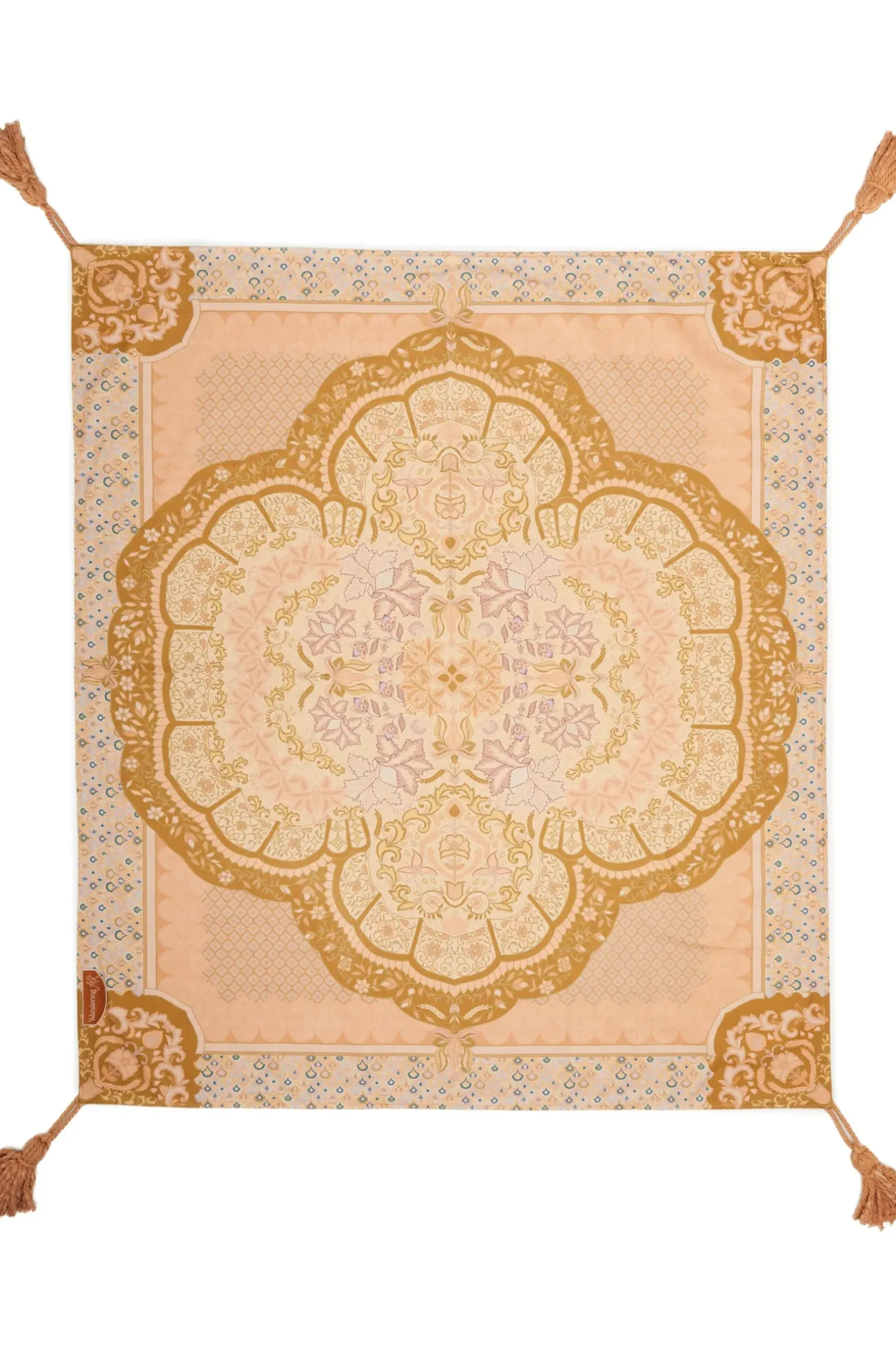 New Wandering Folk Picnic Rug - Wild Peach