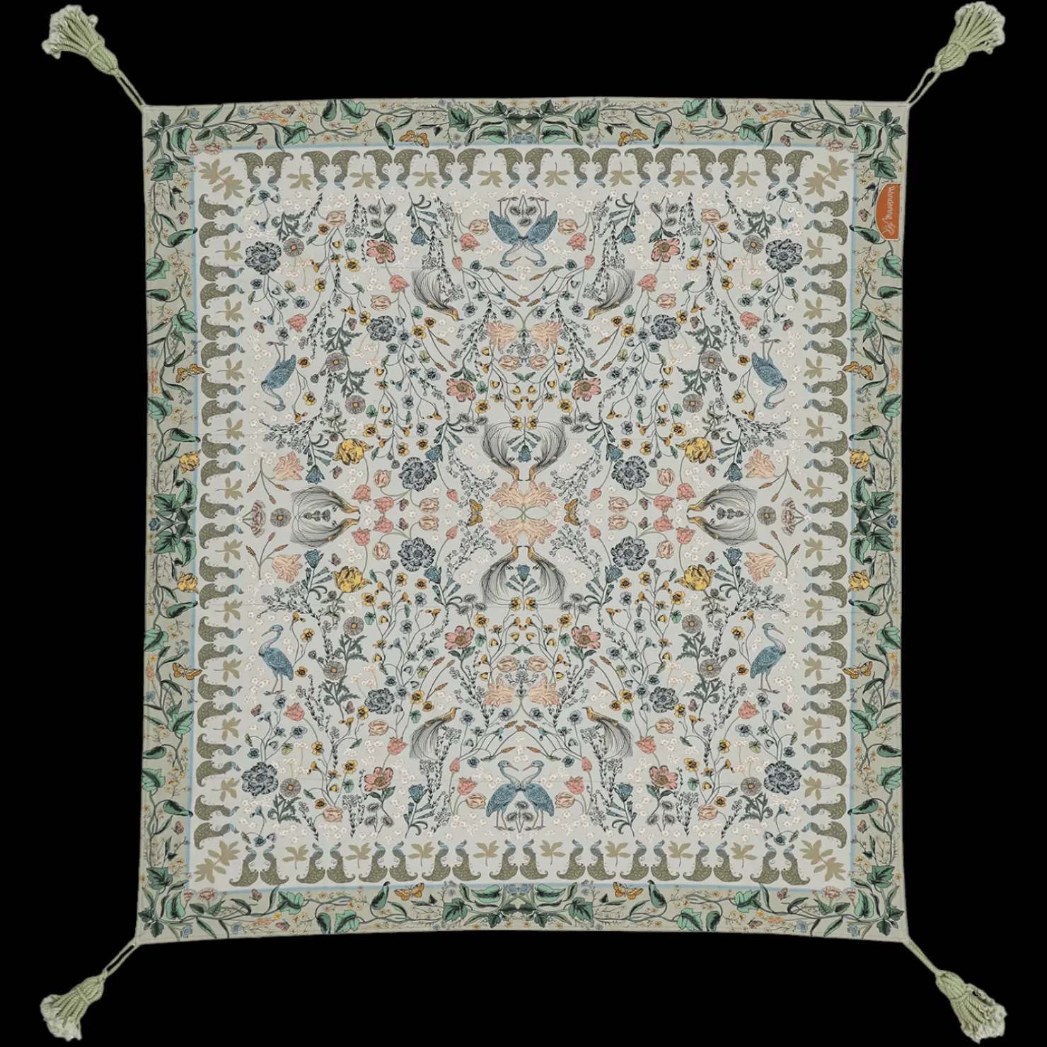 Clearance Wandering Folk Picnic Rug - Wonderland Sage