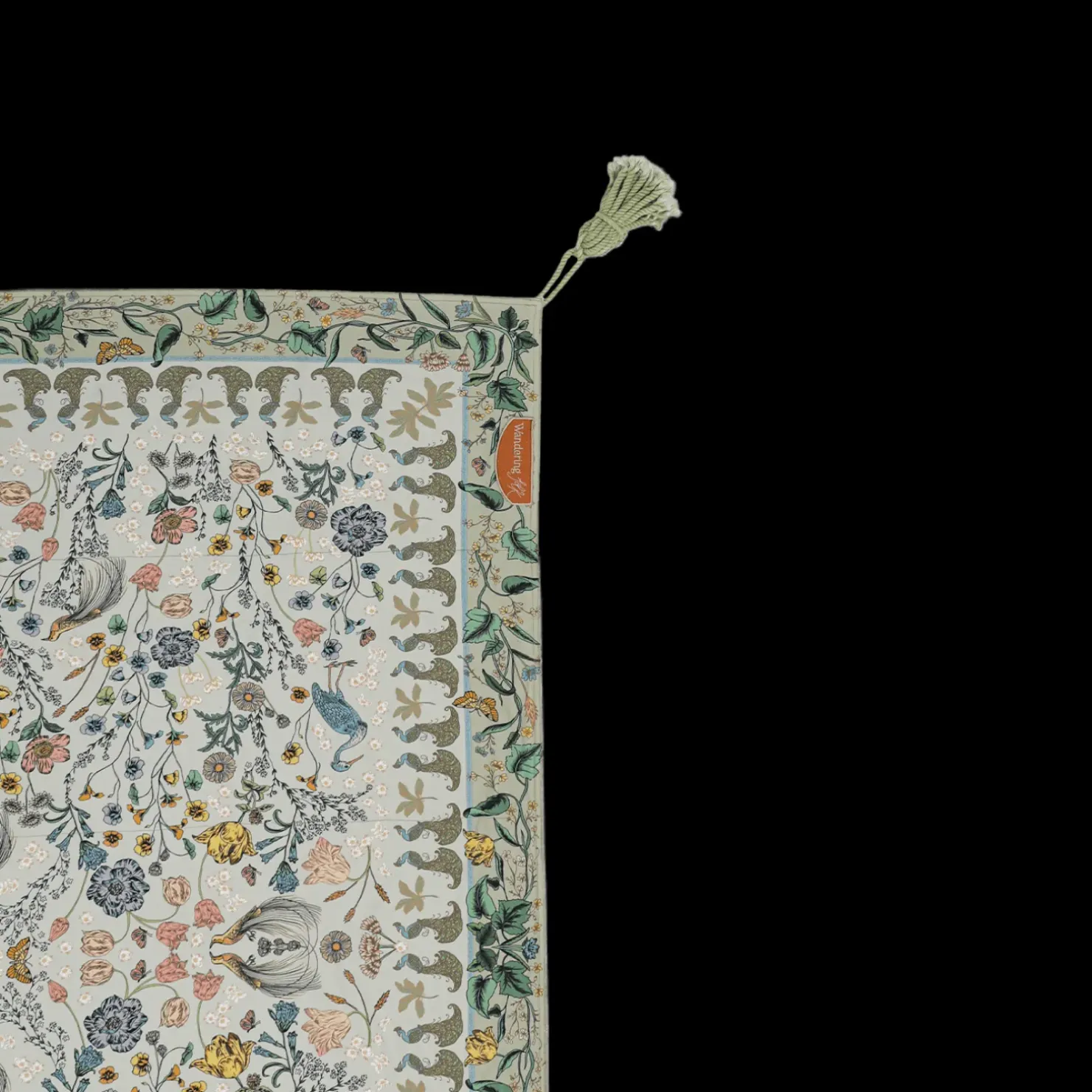 Clearance Wandering Folk Picnic Rug - Wonderland Sage