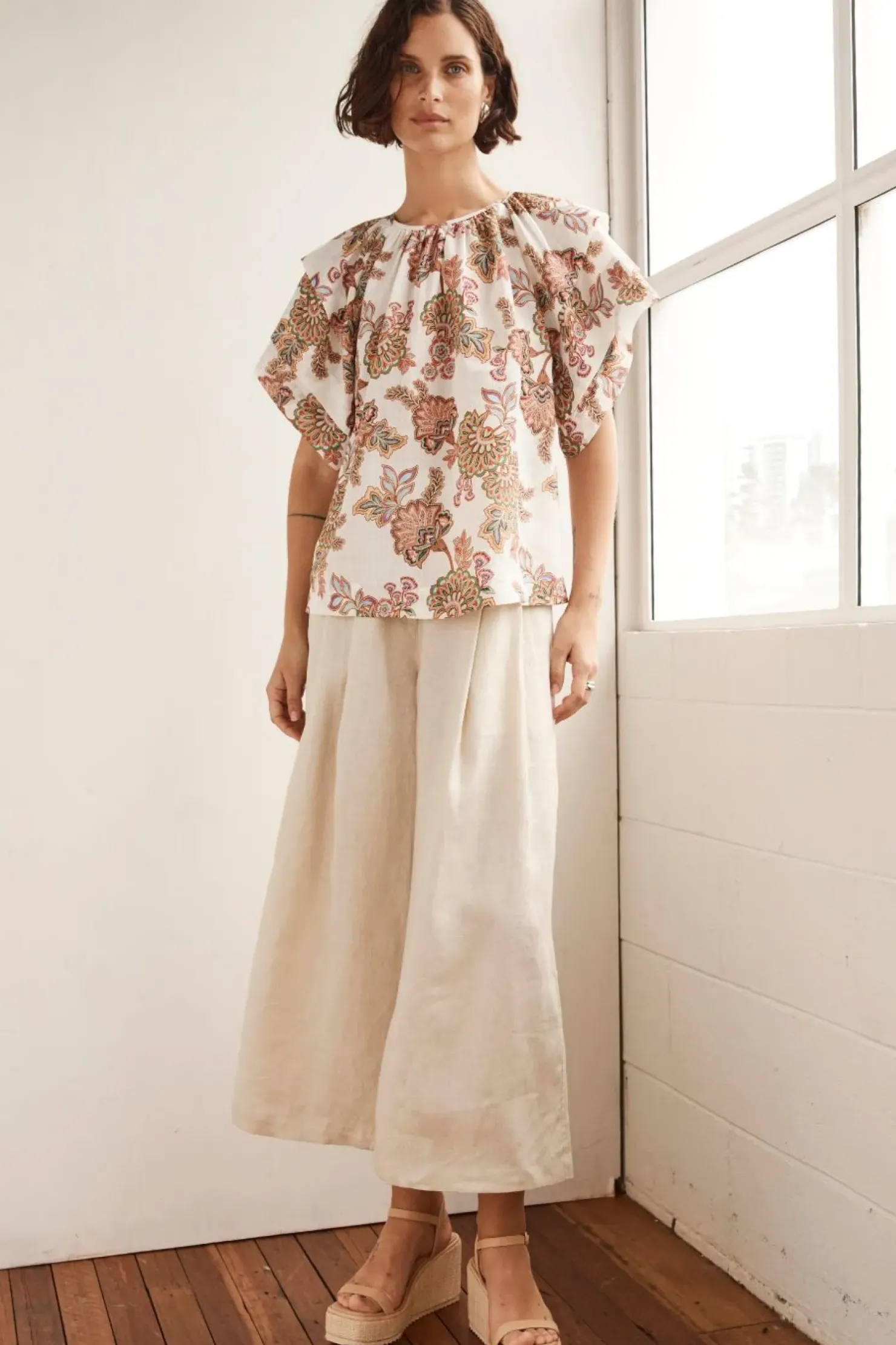 Sale Zoe Kratzmann Flout Top - K'gari Cream