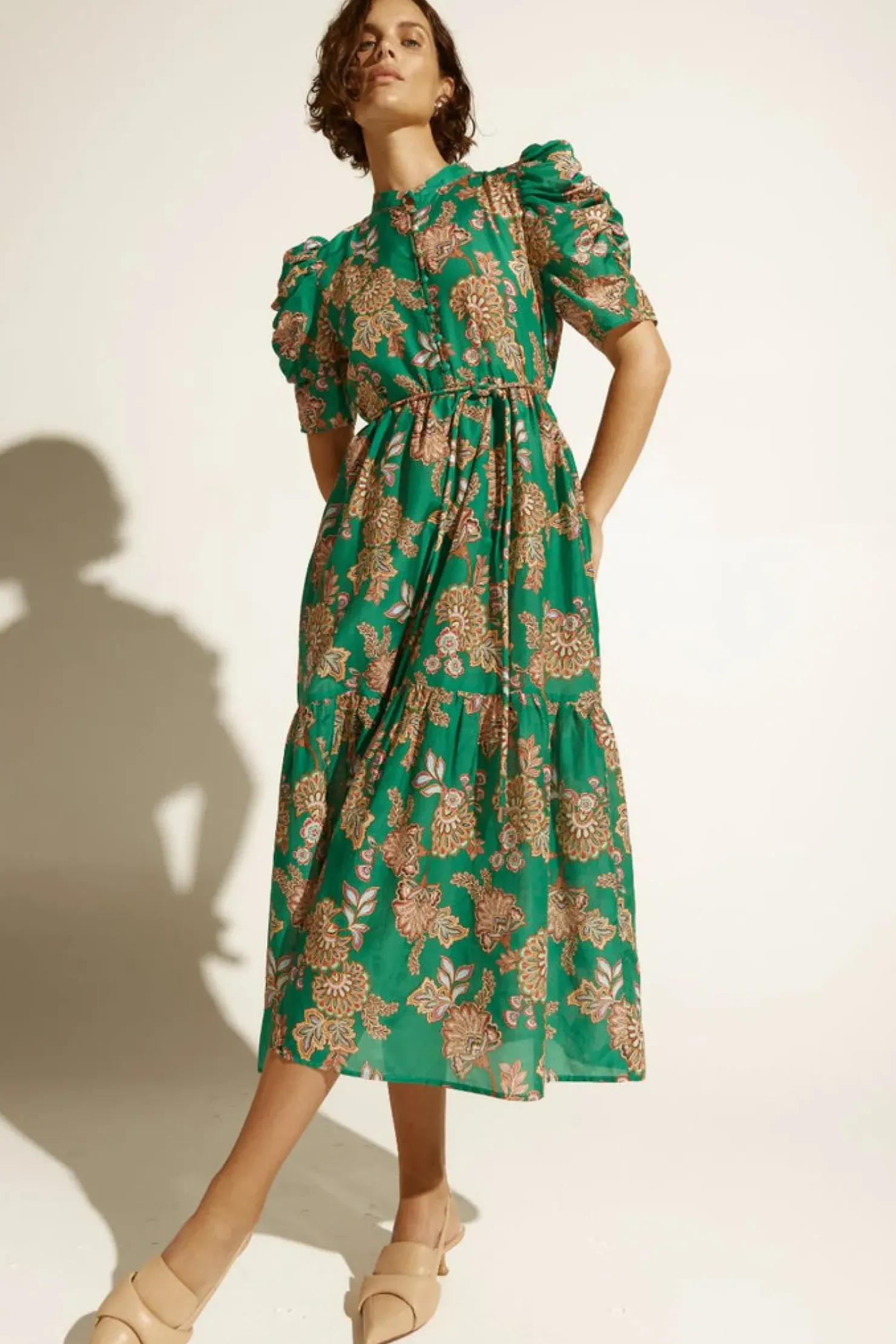 Clearance Zoe Kratzmann Opus Dress - K'gari Palm Green