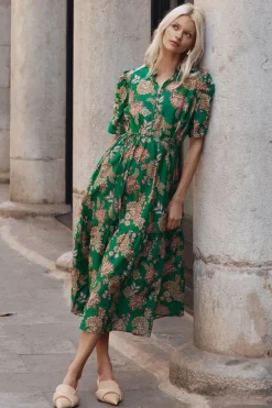 Clearance Zoe Kratzmann Opus Dress - K'gari Palm Green