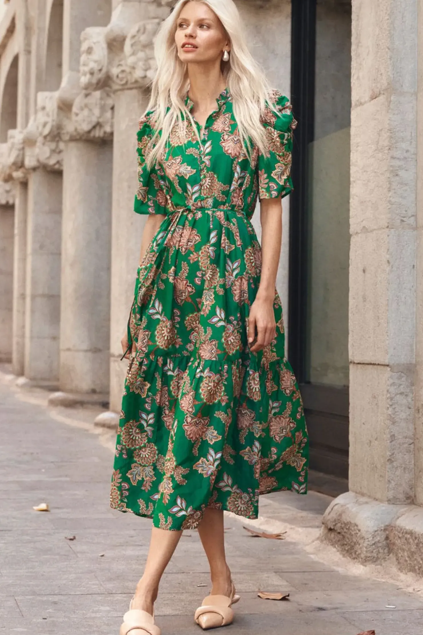 Clearance Zoe Kratzmann Opus Dress - K'gari Palm Green