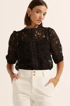 Discount Zoe Kratzmann Parade Lace Top - Black