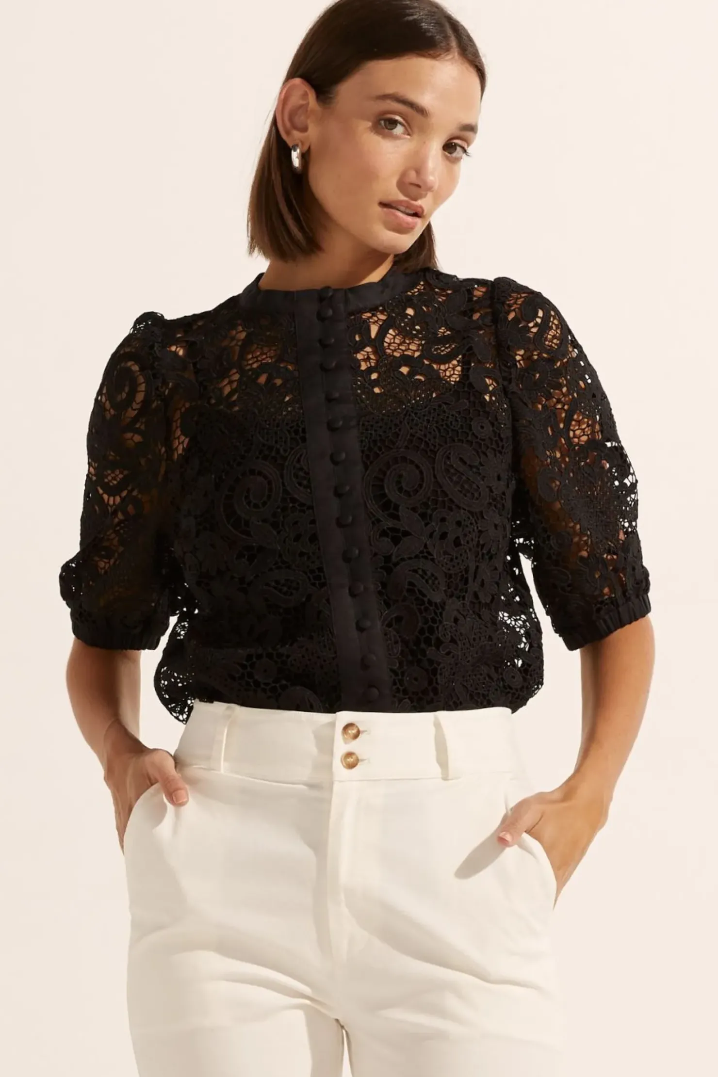 Discount Zoe Kratzmann Parade Lace Top - Black