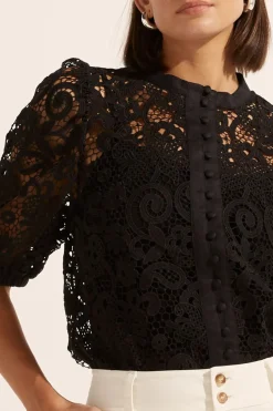 Discount Zoe Kratzmann Parade Lace Top - Black