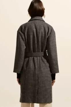 New Zoe Kratzmann Pillar Coat - Black Mini Check