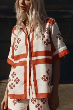 Best Zoe Kratzmann Pixel Top - Tamarillo Scarf