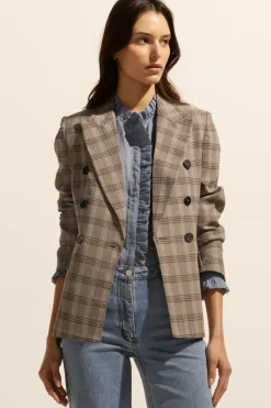 Sale Zoe Kratzmann Spurt Jacket - Mousse Check
